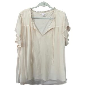 Lauren Conrad Cream Blouse